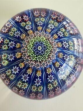 Vintage Perthshire Cobalt Blue Paperweight I5